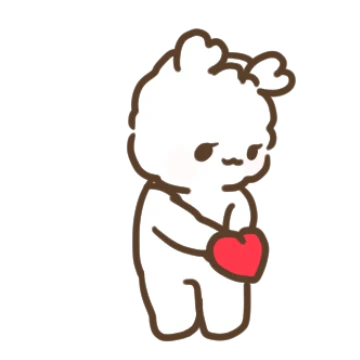 포포가 하트 배달 와써요