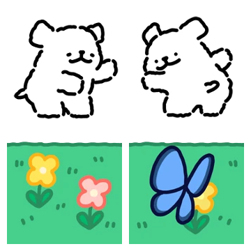 꽃밭의 미니 몰티즈