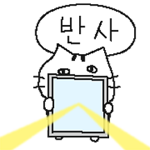 말대꾸 캣백구(하얀 고양이라는 뜻)