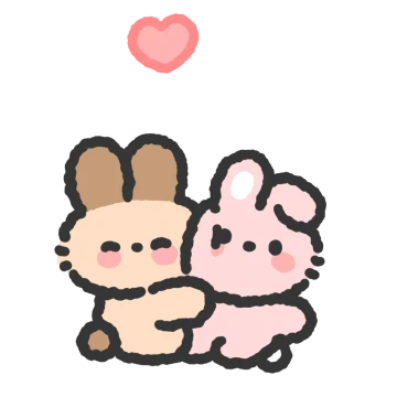 복슬복슬 토끼커플 (복남이.ver)