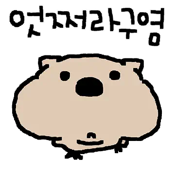 삐뚤마뚤 하찮은 웜뱃