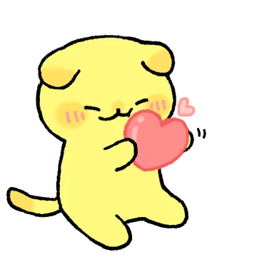 노란 강아지 삭아지
