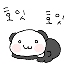 사랑둥이 아기 판다 판둥이