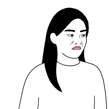 심기 불편한 을시년스러운 여자