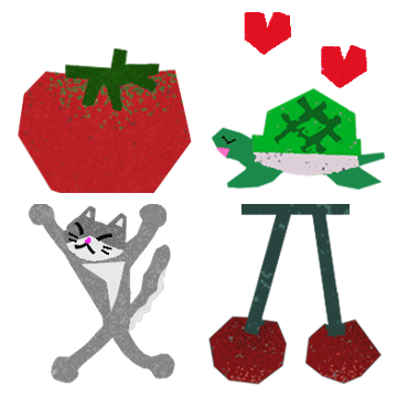 네모난 과일 냠냠