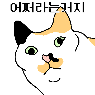 하찮게 생긴 삼색 고양이 티콘