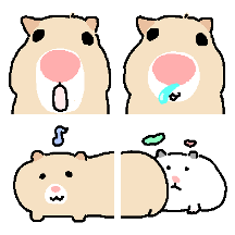 만화 찢고 나온 미니 햄스터