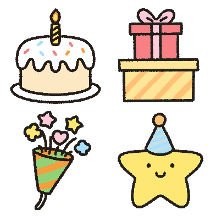 미니 생일파티 스티커
