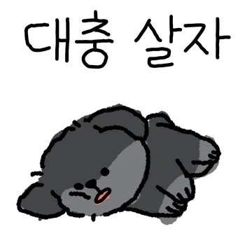깜장 푸들 꼬몽쓰