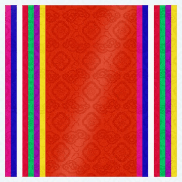 비단에 곱게 새긴 새해 덕담