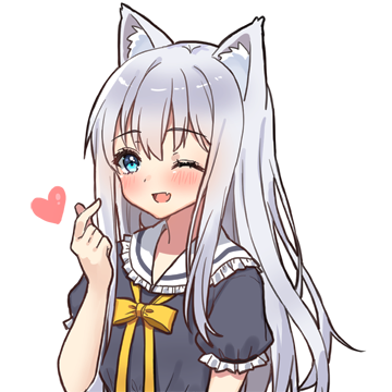 상냥한 하얀고양이 소녀