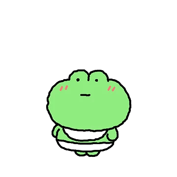 왼손으로 그린 유치뿡뿡 아기 개구리다