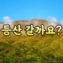 한국의 산 정상에서 소리치자