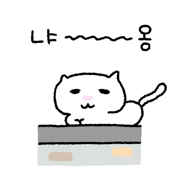 냐하는 하얀 고양이