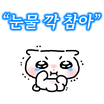 눈물 깍 참는 고양