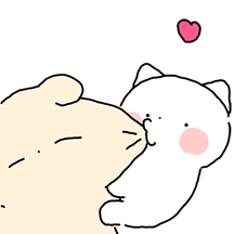 뽀뽀갈기는 댕냥 커플 ~여친~