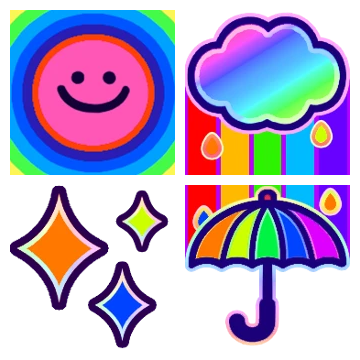 알록달록~반짝반짝~무지개빛!